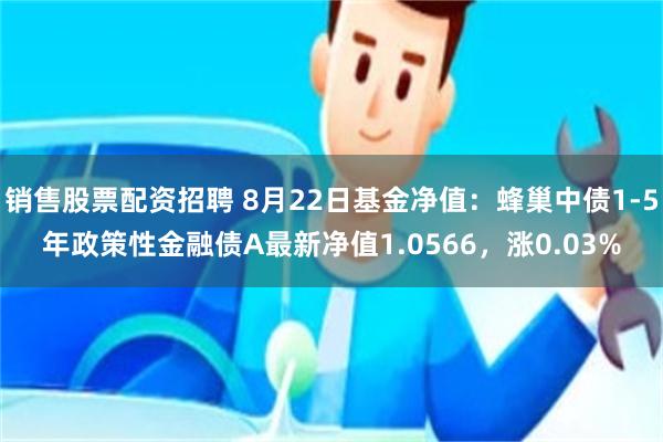 销售股票配资招聘 8月22日基金净值：蜂巢中债1-5年政策性金融债A最新净值1.0566，涨0.03%