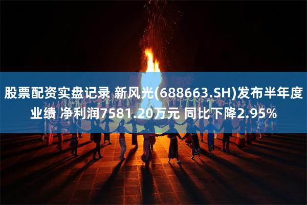 股票配资实盘记录 新风光(688663.SH)发布半年度业绩 净利润7581.20万元 同比下降2.95%