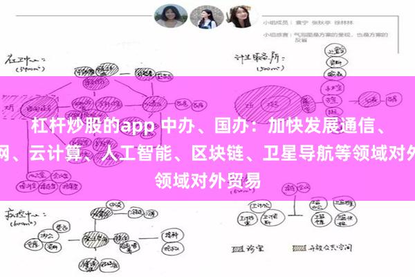 杠杆炒股的app 中办、国办：加快发展通信、物联网、云计算、人工智能、区块链、卫星导航等领域对外贸易