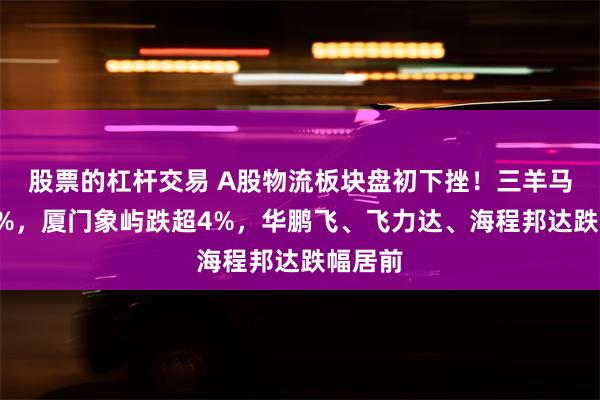 股票的杠杆交易 A股物流板块盘初下挫！三羊马跌超5%，厦门象屿跌超4%，华鹏飞、飞力达、海程邦达跌幅居前