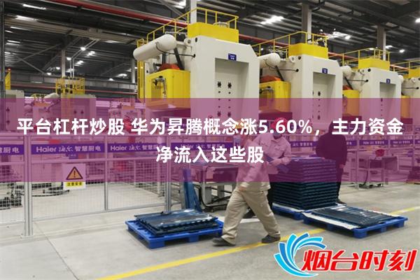 平台杠杆炒股 华为昇腾概念涨5.60%，主力资金净流入这些股